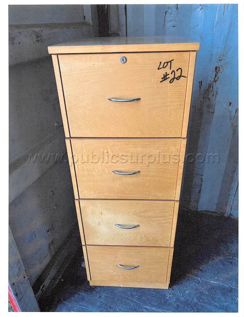 #4074343 - Wooden 4-drawer file cabinet